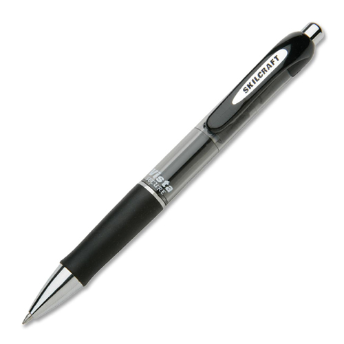 7520015745970 SKILCRAFT VISTA SECURE RETRACTABLE GEL PEN, .7MM, BLACK