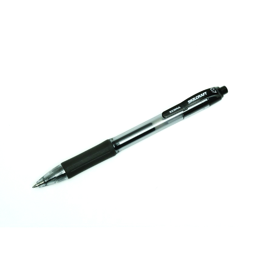 7520016473133 SKILCRAFT RETRACTABLE GEL PEN, 0.7MM, BLACK INK, CLEAR ...