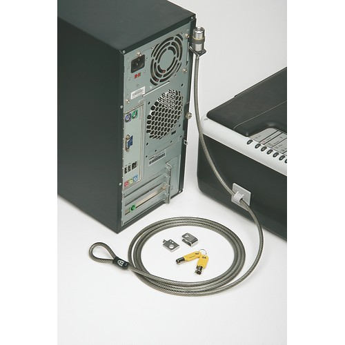 5340015987495, DESKTOP AND PERIPHERALS LOCKING KIT, 6FT STEEL CABLE ...